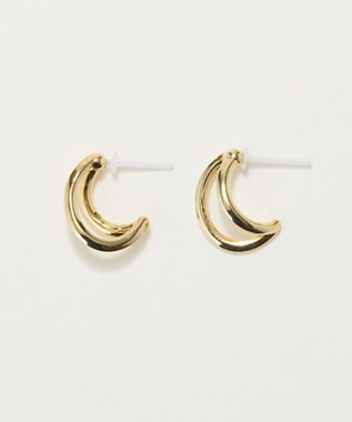 Phoebe 〈アレルギー対応〉ベーシックダブルフープセラミックピアス　ゴールド ゴールド