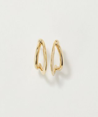 Phoebe 〈アレルギー対応〉ベーシックダブルフープセラミックピアス　ゴールド ゴールド