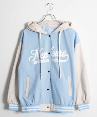 WEGO フード付きブルゾン サックス