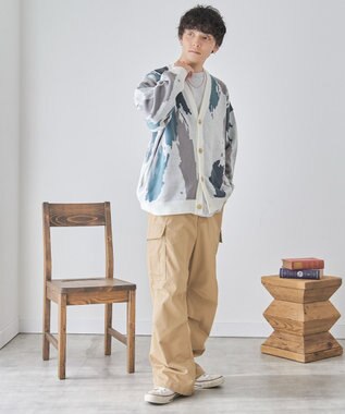 WEGO オーバーフィットパターンカーディガン 柄4