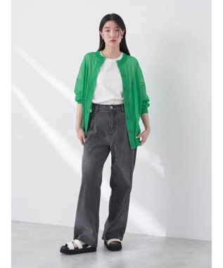 earth music&ecology シアーニットカーディガン Green