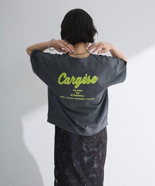 Green Parks さがら刺繍Ｔシャツ Charcoal Gray