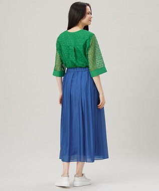 自由区 S 【洗える】エアリー スカート ブルー