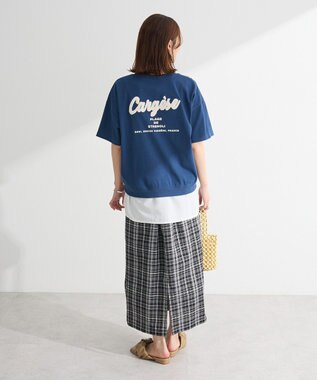 Green Parks さがら刺繍Ｔシャツ Navy
