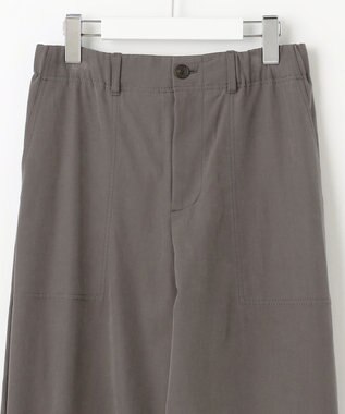 自由区 L 【洗える】ソフトレーヨンツイルベイカー パンツ アッシュ