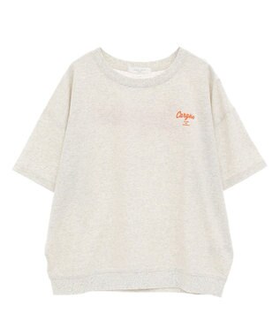 Green Parks さがら刺繍Ｔシャツ Oatmeal