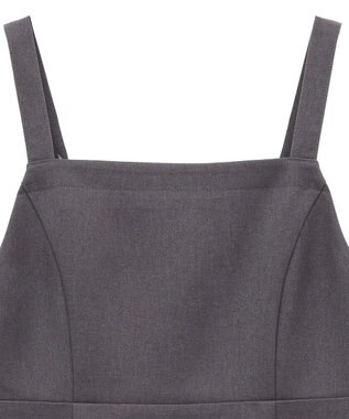 earth music&ecology スクエアネックミニワンピース Gray