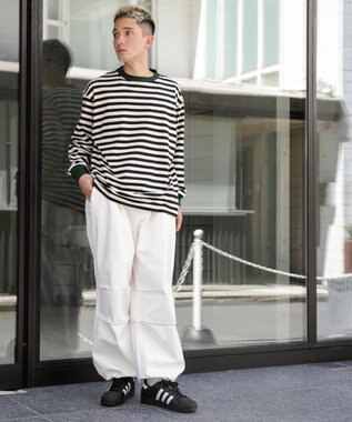 WEGO バックサテンワイドミリタリーパンツ ホワイト