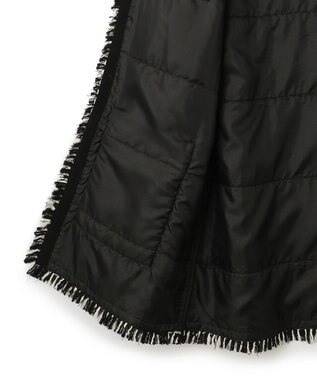 ICB ライトツイード ジレ オフホワイト×ブラック系