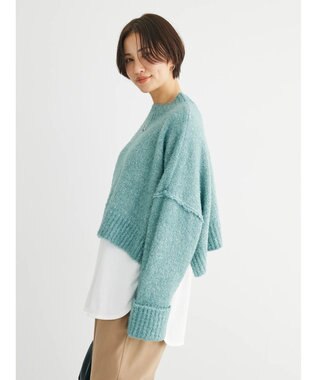 Green Parks ・Ｐｅｔｉｔ　Ｆｌｅｕｒ　ブークレワイドニット Green