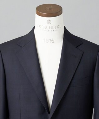 GOTAIRIKU 【Loro Piana Fabric】365 通年スーツ(ネイビー×格子) ネイビー系4