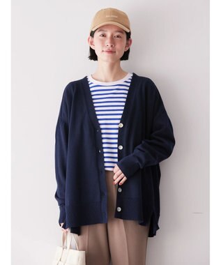 AMERICAN HOLIC ＵＶカットミディニットカーディガン Navy