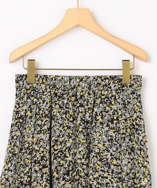 組曲 【先行予約】インプレッションフラワープリント フレアスカート イエローフラワー系