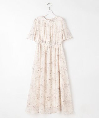 ANY SIS 【洗える】フラワープリント ワンピース アイボリーベース