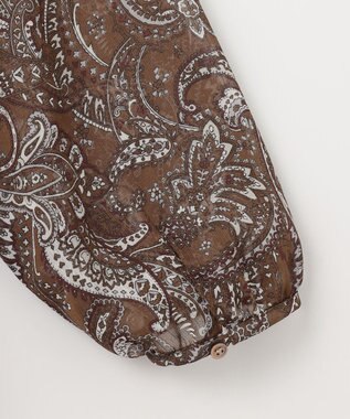 自由区 L 【SHIHOさん着用】ペイズリープリント ワンピース モカ