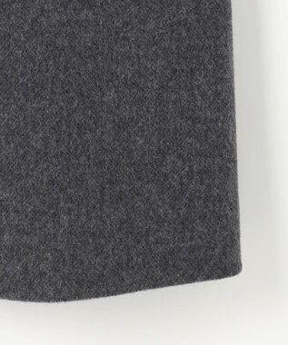 J.PRESS LADIES ショートビーバー ステンカラー コート チャコール系