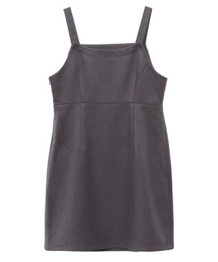 earth music&ecology スクエアネックミニワンピース Gray