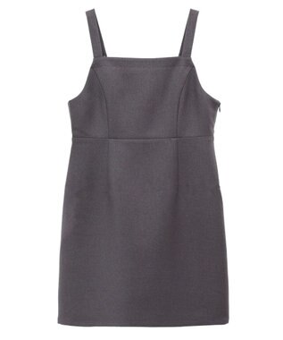 earth music&ecology スクエアネックミニワンピース Gray