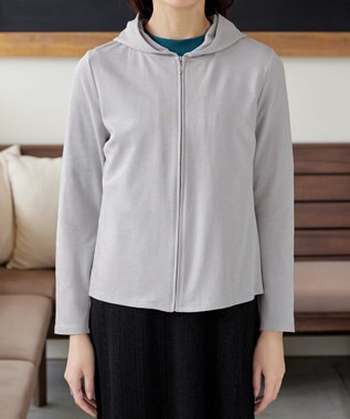 Tiaclasse L 【UVケア・接触冷感】“やみつき”ショートパーカー グレー