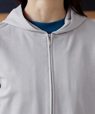 Tiaclasse L 【UVケア・接触冷感】“やみつき”ショートパーカー グレー
