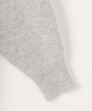 自由区 L 【洗える】シャイニールレックス Vネックニット ライトグレー系