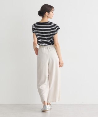 earth music&ecology 【接触冷感/洗濯機可】フレンチＴ Border Black