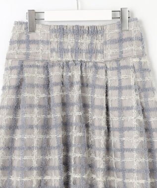 Feroux ラメチェック フレアスカート ブルー系
