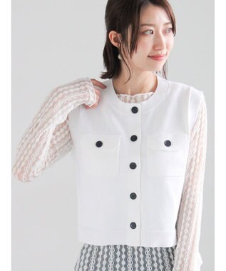 Te chichi ポケット付きニットベスト