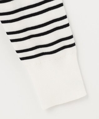 自由区 【XSサイズ～/洗える/セット着用可】ドライコットンハイゲージVネック ニット ホワイト系1