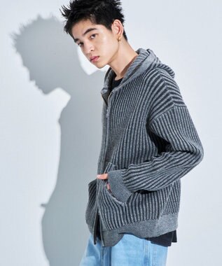 WEGO ヴィンテージライクZIPパーカー グレー