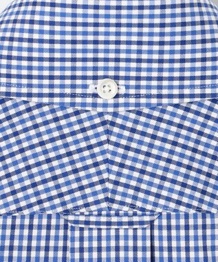 J.PRESS MEN 【PREMIUM PLEATS / 形態安定】ピンオックス カラーミックスギンガム / B.D. ブルー系3