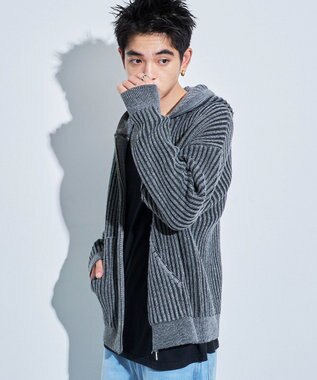 WEGO ヴィンテージライクZIPパーカー グレー