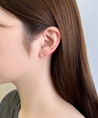 Phoebe 【痛くないシリーズ/金属アレルギー対応】タイニーフローラライトフィットイヤリング/サージカルステンレス シャンパンゴールド