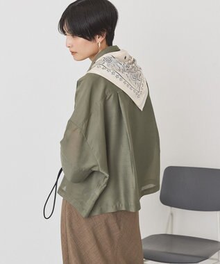 AMERICAN HOLIC 【先行予約】【WEB限定】Wポケットシアー半袖シャツ Khaki