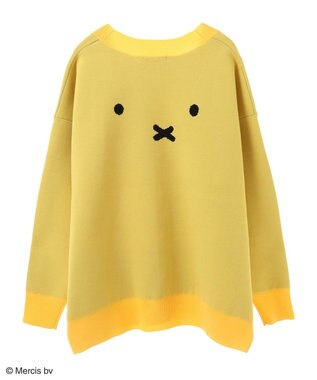 Green Parks Ｍｉｆｆｙ／フェイスジャガードニットカーディガン Yellow