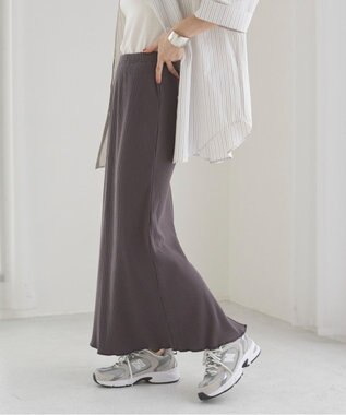 WEGO 【ANGIE VINTAGE】リブマーメイドスカート ブラック中濃色