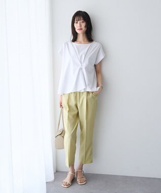 YECCA VECCA 【UVカット】サラサライージーテーパードパンツ Light Beige