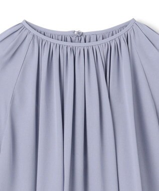 BEIGE， 【洗える】MUSCARI / ソフトシルクキャンディースリーブブラウス Antique Blue