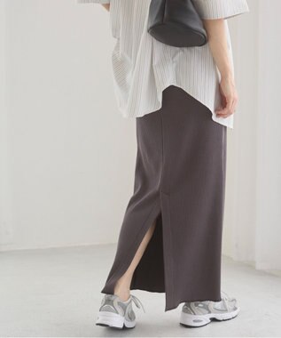 WEGO 【ANGIE VINTAGE】リブマーメイドスカート ブラック中濃色