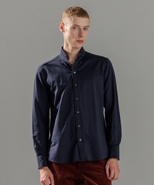  ツイルネルジャージー　ウイングカラーシャツ