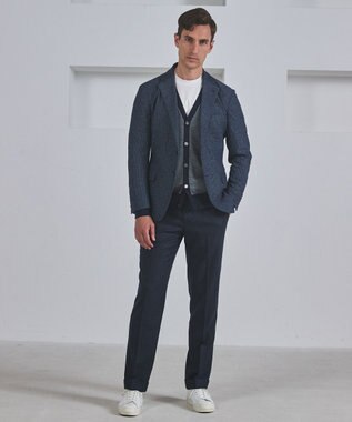 GOTAIRIKU 【綿100％】カバーネック ドレスTシャツ_ロング ホワイト系