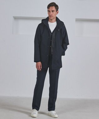 GOTAIRIKU 【綿100％】カバーネック ドレスTシャツ_ロング ホワイト系