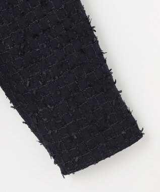 ANY SIS L リボンヤーンライトツイード ジャケット ネイビー