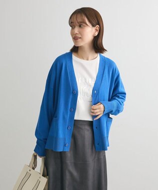 Green Parks 洗える　Ｖネックカーディガン Blue