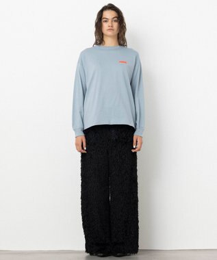 NAVE 【xNAVE】Six Sence Recordコラボ グラフィックロングスリーブT スカイブルー系