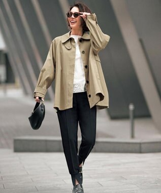 UNFILO 【昨年即完！春の売れ筋1位コート】Aライン スプリングコート キャメル