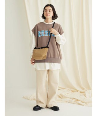 CRAFT STANDARD BOUTIQUE ミニ裏毛　パウダー加工　２ｗａｙクラックＰＴベスト Brown