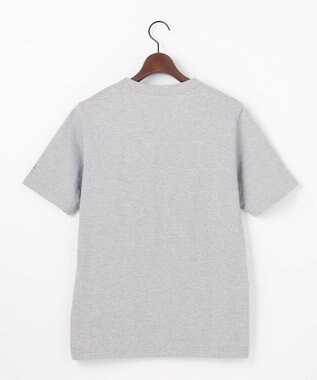 JOSEPH ABBOUD MOUNTAIN 【ゆったり】プレーティング天竺 リーフプリントアウトドア Tシャツ ライトグレー系