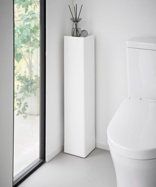 tower キャスター付きスリムトイレラック タワー ホワイト