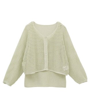 earth music&ecology ＳＥＴ２点メッシュニットカーディガン＋ビスチェ